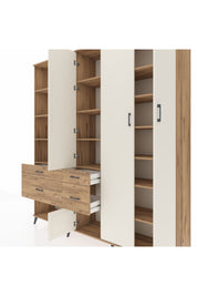 Hyperion Dolap 14 Raflı 4 Çekmeceli 4 Kapaklı 220x44x243 - S553M042V24B