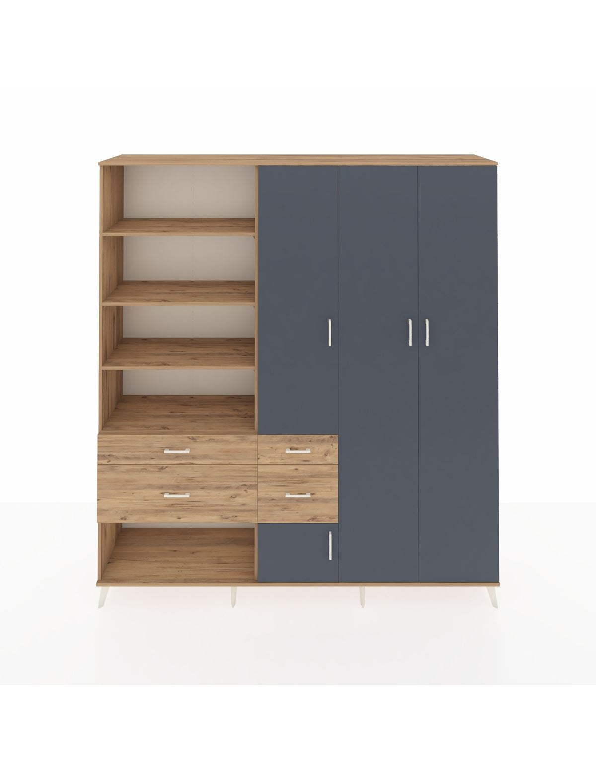 Hyperion Dolap 14 Raflı 4 Çekmeceli 4 Kapaklı 220x44x243 - S553M042V27B