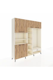 Hyperion Dolap 11 Raflı Tek Çekmeceli 7 Kapaklı 220x44x243 - S553M043V01B