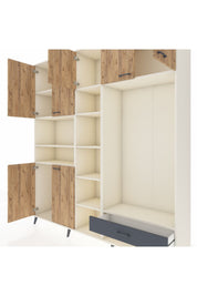 Hyperion Dolap 11 Raflı Tek Çekmeceli 7 Kapaklı 220x44x243 - S553M043V02B