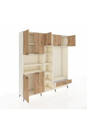 Hyperion Dolap 11 Raflı Tek Çekmeceli 7 Kapaklı 220x44x243 - S553M043V03B