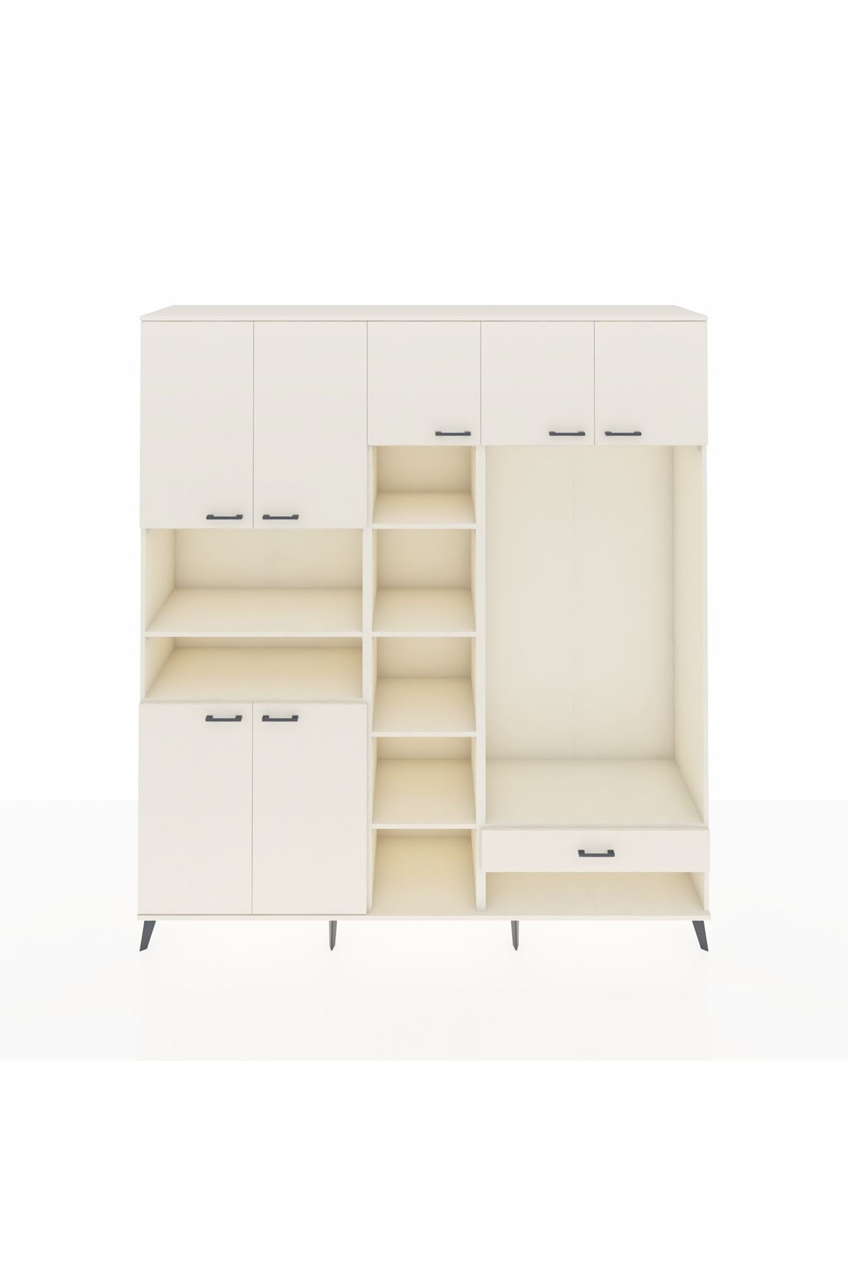 Hyperion Dolap 11 Raflı Tek Çekmeceli 7 Kapaklı 220x44x243 - S553M043V04B