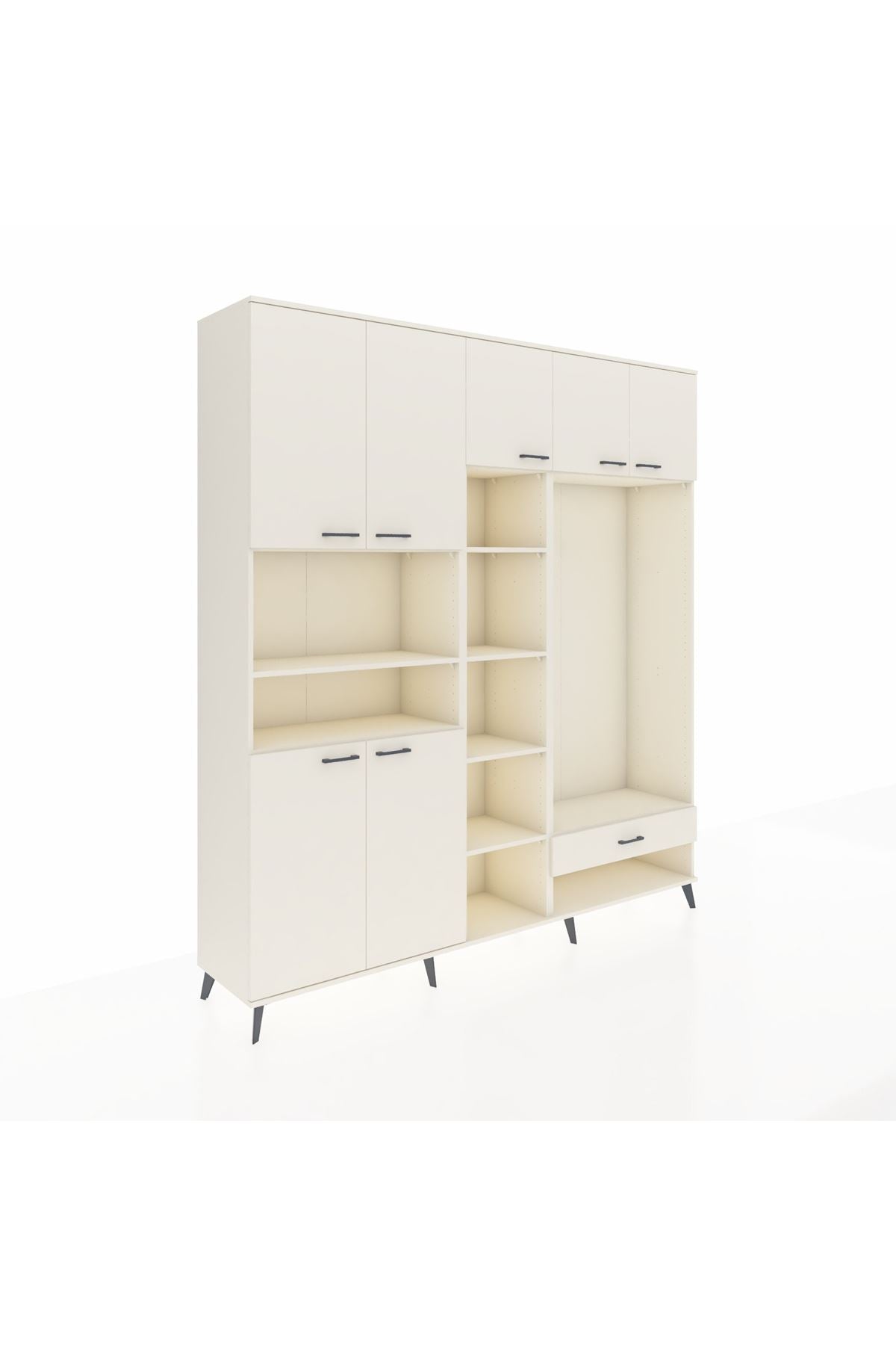 Hyperion Dolap 11 Raflı Tek Çekmeceli 7 Kapaklı 220x44x243 - S553M043V04B