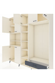 Hyperion Dolap 11 Raflı Tek Çekmeceli 7 Kapaklı 220x44x243 - S553M043V05B