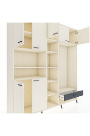 Hyperion Dolap 11 Raflı Tek Çekmeceli 7 Kapaklı 220x44x243 - S553M043V05B