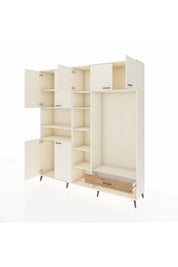 Hyperion Dolap 11 Raflı Tek Çekmeceli 7 Kapaklı 220x44x243 - S553M043V06B