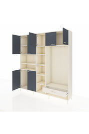 Hyperion Dolap 11 Raflı Tek Çekmeceli 7 Kapaklı 220x44x243 - S553M043V07B