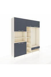 Hyperion Dolap 11 Raflı Tek Çekmeceli 7 Kapaklı 220x44x243 - S553M043V08B