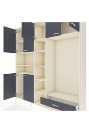 Hyperion Dolap 11 Raflı Tek Çekmeceli 7 Kapaklı 220x44x243 - S553M043V08B