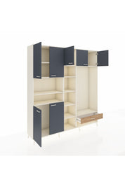 Hyperion Dolap 11 Raflı Tek Çekmeceli 7 Kapaklı 220x44x243 - S553M043V09B