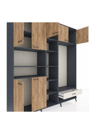 Hyperion Dolap 11 Raflı Tek Çekmeceli 7 Kapaklı 220x44x243 - S553M043V10B