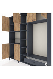 Hyperion Dolap 11 Raflı Tek Çekmeceli 7 Kapaklı 220x44x243 - S553M043V11B