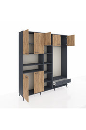 Hyperion Dolap 11 Raflı Tek Çekmeceli 7 Kapaklı 220x44x243 - S553M043V11B