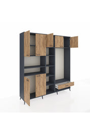 Hyperion Dolap 11 Raflı Tek Çekmeceli 7 Kapaklı 220x44x243 - S553M043V12B