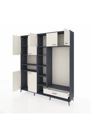 Hyperion Dolap 11 Raflı Tek Çekmeceli 7 Kapaklı 220x44x243 - S553M043V13B