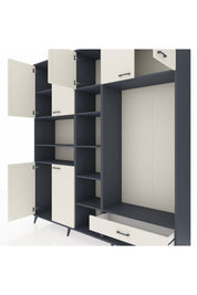 Hyperion Dolap 11 Raflı Tek Çekmeceli 7 Kapaklı 220x44x243 - S553M043V13B