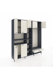 Hyperion Dolap 11 Raflı Tek Çekmeceli 7 Kapaklı 220x44x243 - S553M043V13B