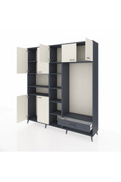 Hyperion Dolap 11 Raflı Tek Çekmeceli 7 Kapaklı 220x44x243 - S553M043V14B