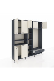 Hyperion Dolap 11 Raflı Tek Çekmeceli 7 Kapaklı 220x44x243 - S553M043V14B