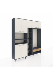 Hyperion Dolap 11 Raflı Tek Çekmeceli 7 Kapaklı 220x44x243 - S553M043V15B