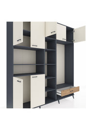 Hyperion Dolap 11 Raflı Tek Çekmeceli 7 Kapaklı 220x44x243 - S553M043V15B