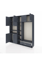 Hyperion Dolap 11 Raflı Tek Çekmeceli 7 Kapaklı 220x44x243 - S553M043V17B