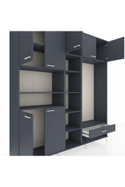 Hyperion Dolap 11 Raflı Tek Çekmeceli 7 Kapaklı 220x44x243 - S553M043V17B