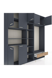 Hyperion Dolap 11 Raflı Tek Çekmeceli 7 Kapaklı 220x44x243 - S553M043V18B