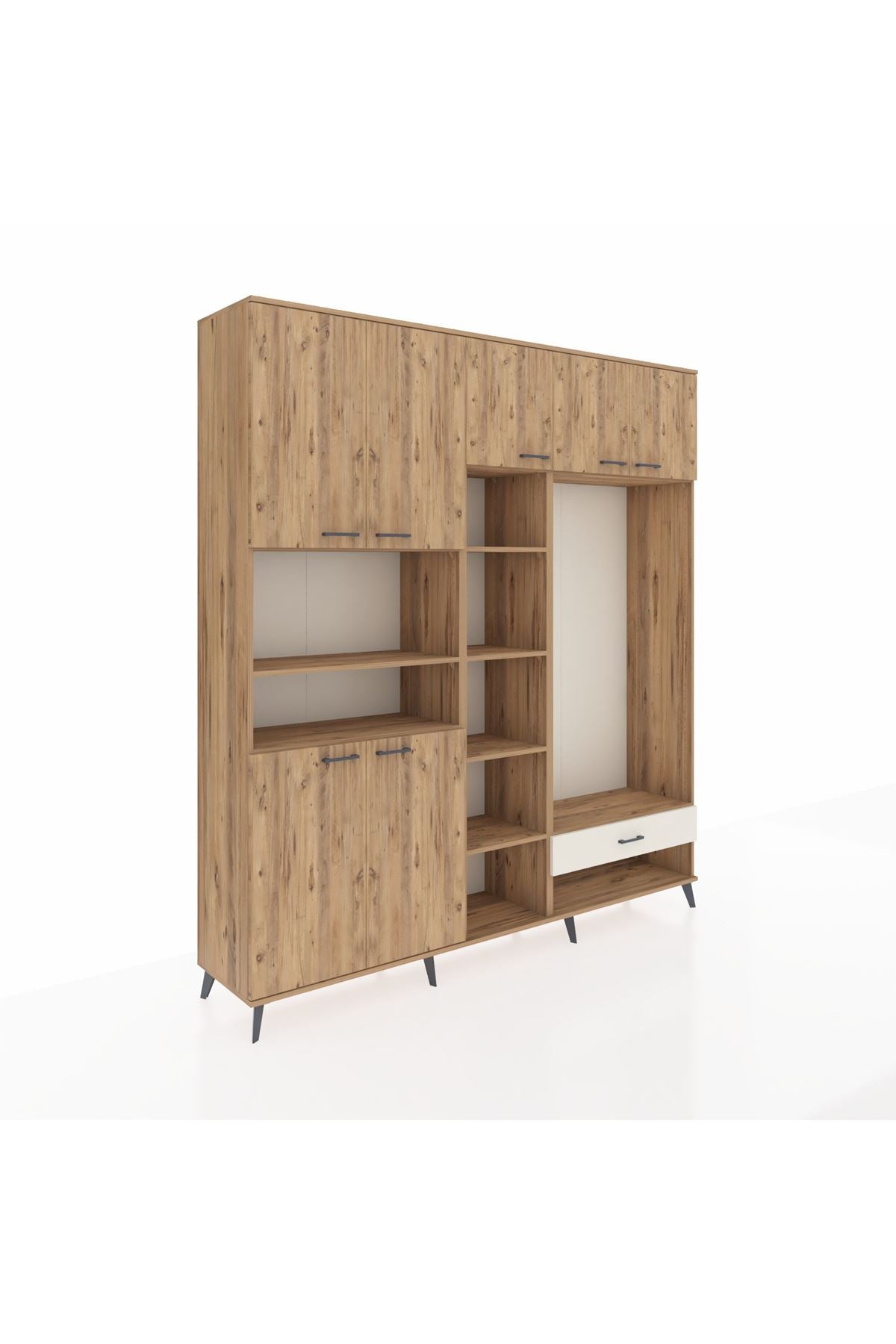 Hyperion Dolap 11 Raflı Tek Çekmeceli 7 Kapaklı 220x44x243 - S553M043V19B