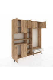 Hyperion Dolap 11 Raflı Tek Çekmeceli 7 Kapaklı 220x44x243 - S553M043V19B