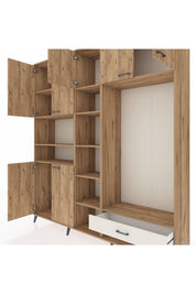 Hyperion Dolap 11 Raflı Tek Çekmeceli 7 Kapaklı 220x44x243 - S553M043V19B