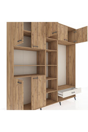 Hyperion Dolap 11 Raflı Tek Çekmeceli 7 Kapaklı 220x44x243 - S553M043V19B