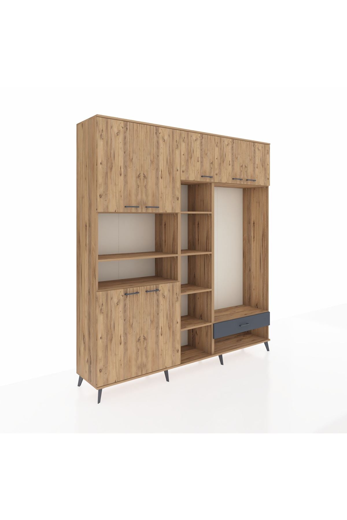 Hyperion Dolap 11 Raflı Tek Çekmeceli 7 Kapaklı 220x44x243 - S553M043V20B