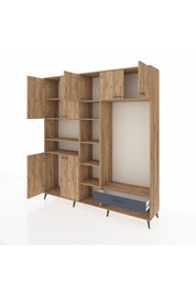 Hyperion Dolap 11 Raflı Tek Çekmeceli 7 Kapaklı 220x44x243 - S553M043V20B