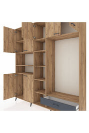 Hyperion Dolap 11 Raflı Tek Çekmeceli 7 Kapaklı 220x44x243 - S553M043V20B