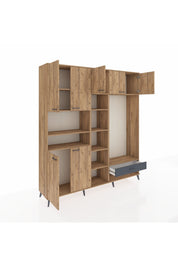 Hyperion Dolap 11 Raflı Tek Çekmeceli 7 Kapaklı 220x44x243 - S553M043V20B