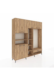 Hyperion Dolap 11 Raflı Tek Çekmeceli 7 Kapaklı 220x44x243 - S553M043V21B