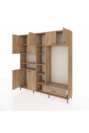 Hyperion Dolap 11 Raflı Tek Çekmeceli 7 Kapaklı 220x44x243 - S553M043V21B