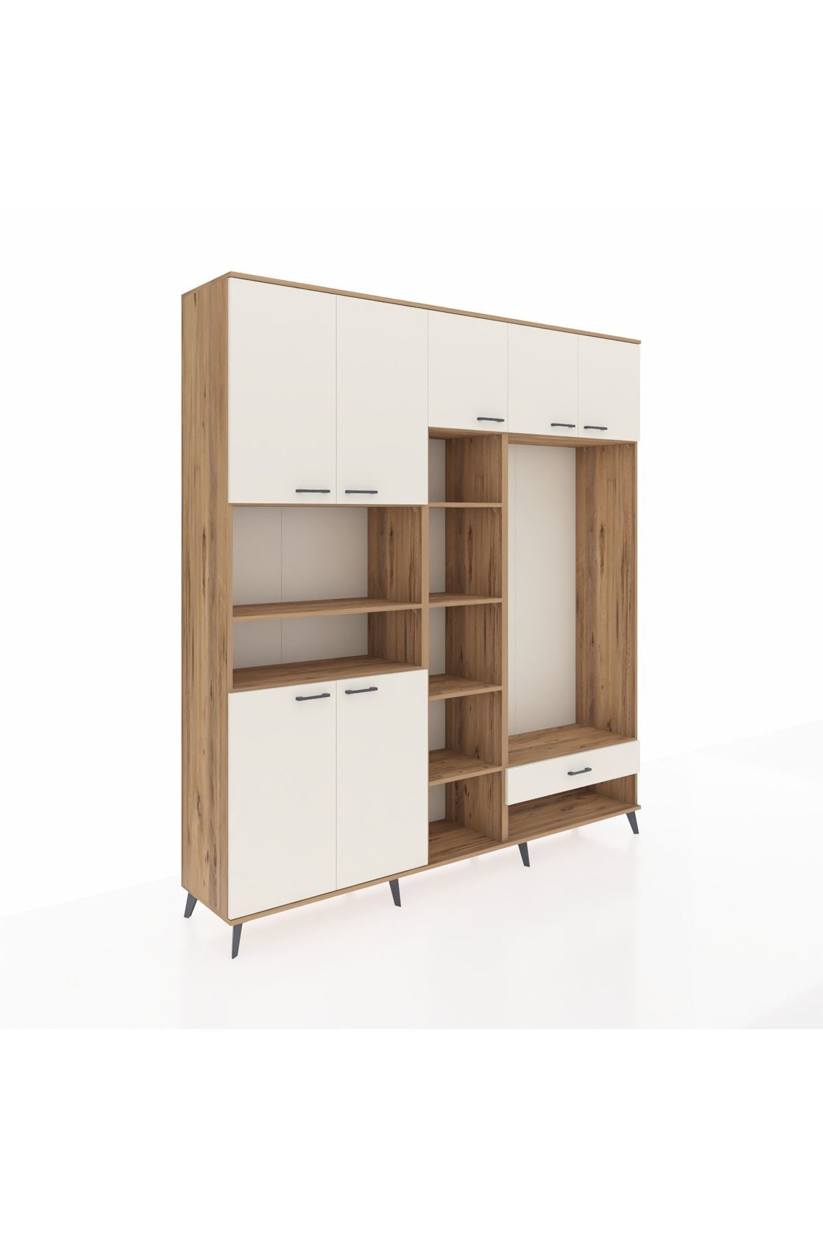 Hyperion Dolap 11 Raflı Tek Çekmeceli 7 Kapaklı 220x44x243 - S553M043V22B