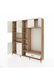 Hyperion Dolap 11 Raflı Tek Çekmeceli 7 Kapaklı 220x44x243 - S553M043V22B