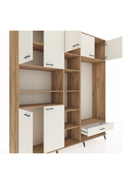 Hyperion Dolap 11 Raflı Tek Çekmeceli 7 Kapaklı 220x44x243 - S553M043V22B