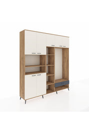 Hyperion Dolap 11 Raflı Tek Çekmeceli 7 Kapaklı 220x44x243 - S553M043V23B