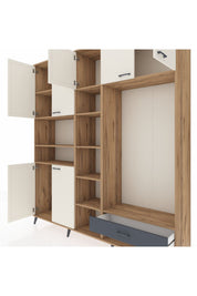 Hyperion Dolap 11 Raflı Tek Çekmeceli 7 Kapaklı 220x44x243 - S553M043V23B