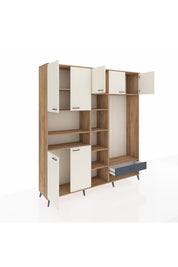 Hyperion Dolap 11 Raflı Tek Çekmeceli 7 Kapaklı 220x44x243 - S553M043V23B