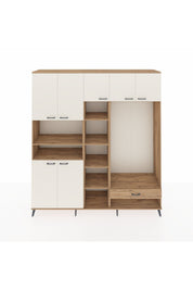 Hyperion Dolap 11 Raflı Tek Çekmeceli 7 Kapaklı 220x44x243 - S553M043V24B