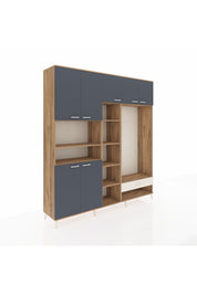 Hyperion Dolap 11 Raflı Tek Çekmeceli 7 Kapaklı 220x44x243 - S553M043V25B