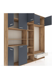 Hyperion Dolap 11 Raflı Tek Çekmeceli 7 Kapaklı 220x44x243 - S553M043V25B