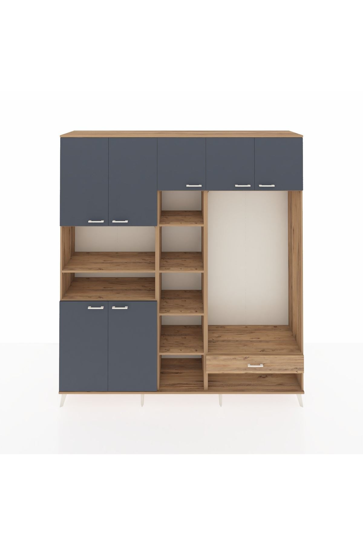 Hyperion Dolap 11 Raflı Tek Çekmeceli 7 Kapaklı 220x44x243 - S553M043V27B