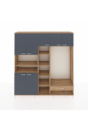 Hyperion Dolap 11 Raflı Tek Çekmeceli 7 Kapaklı 220x44x243 - S553M043V27B