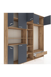 Hyperion Dolap 11 Raflı Tek Çekmeceli 7 Kapaklı 220x44x243 - S553M043V27B